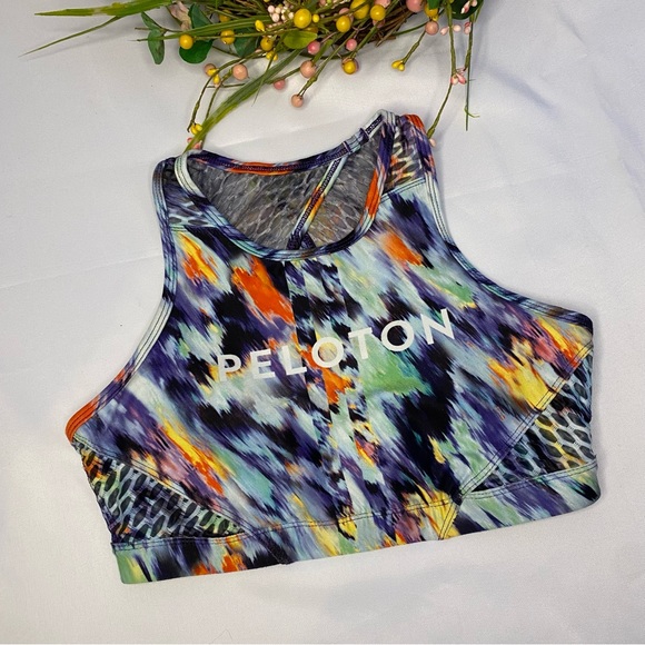 Peloton Composite Multicolor High Neck Sport Bra Small - Picture 4 of 15